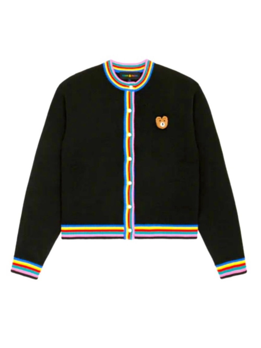 Teddy Fresh Black Cardigan Sweater Sz M